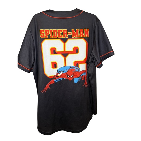 Marvel Amazing Spider-Man 62 Baseball Jersey Black Mens XL - Picture 2 of 4
